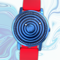 Wave Blue silicona roja (con vidrio)