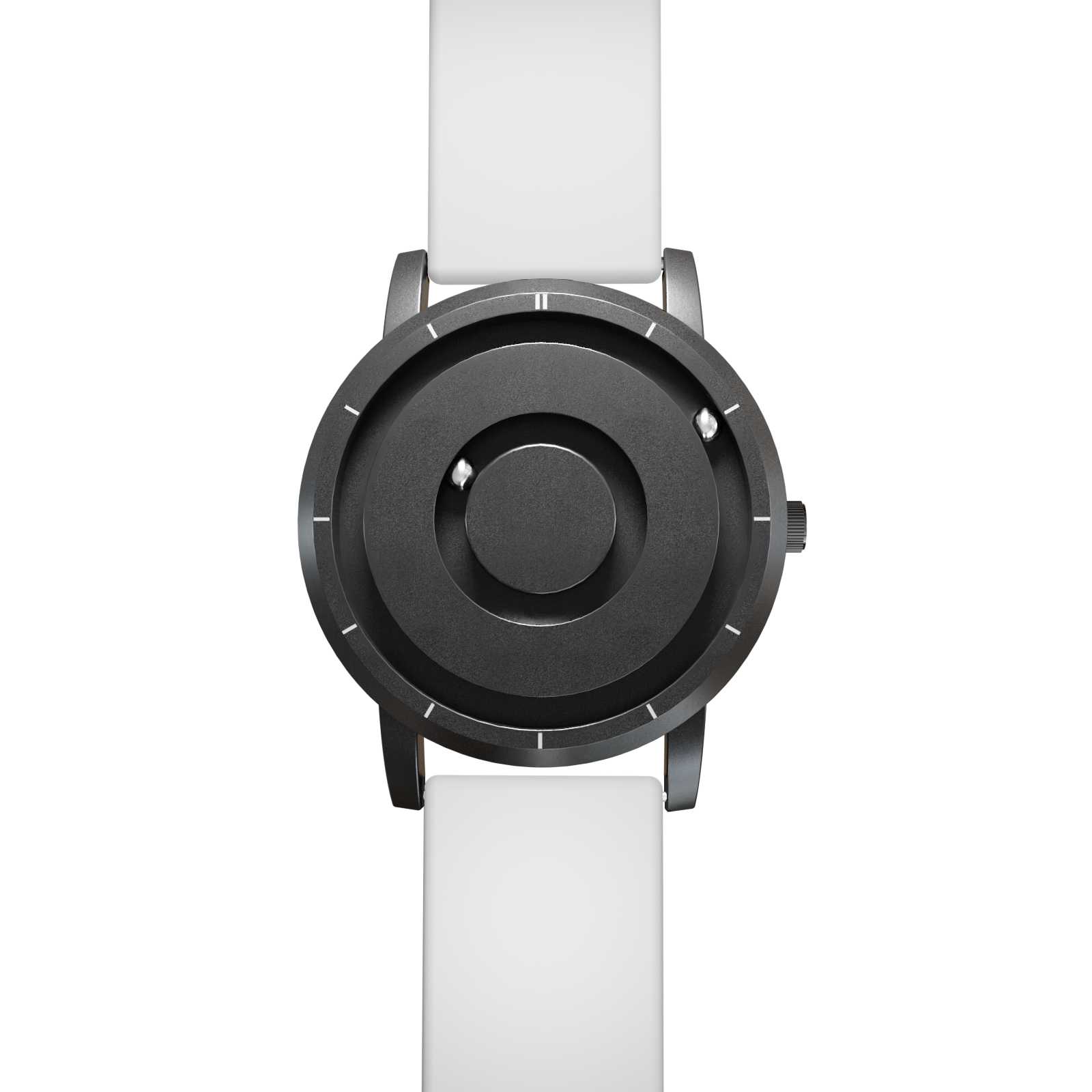 Magneto-Watch-Jupiter-Black-Silikon-Weiss-Front