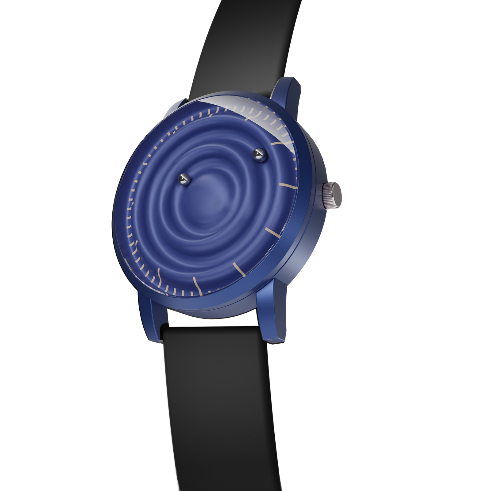 Magneto-Watch-Wave-Blue-Silikon-Schwarz-Side